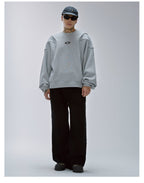 F2CE Pleated Splicing Embroidered Logo Sweatshirt