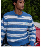 S45 Striped Pearl Brushed Knit Sweater