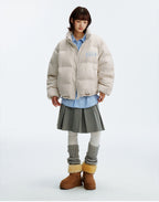 MEDM Suede 3D Embroidered Down Jacket