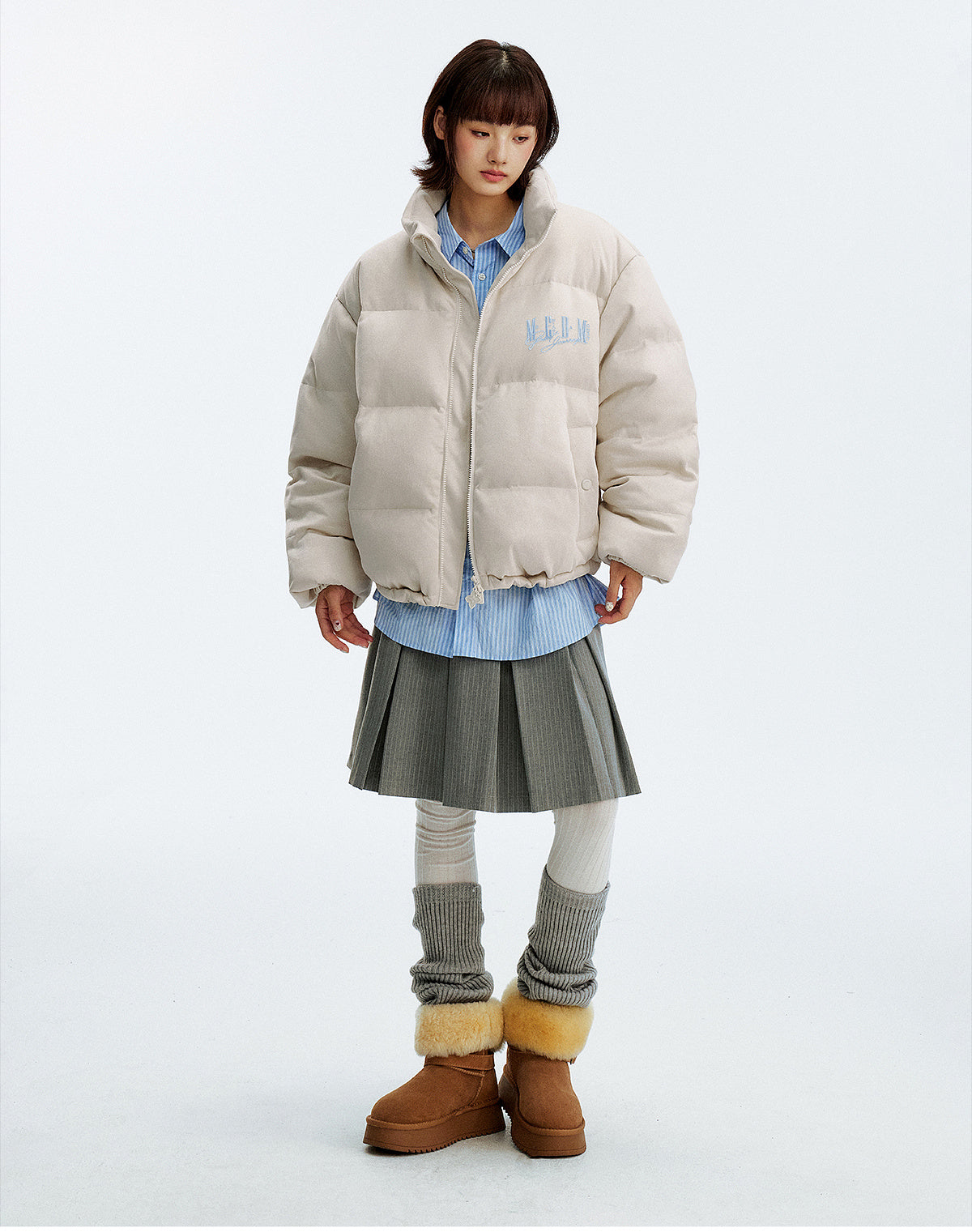 MEDM Suede 3D Embroidered Down Jacket