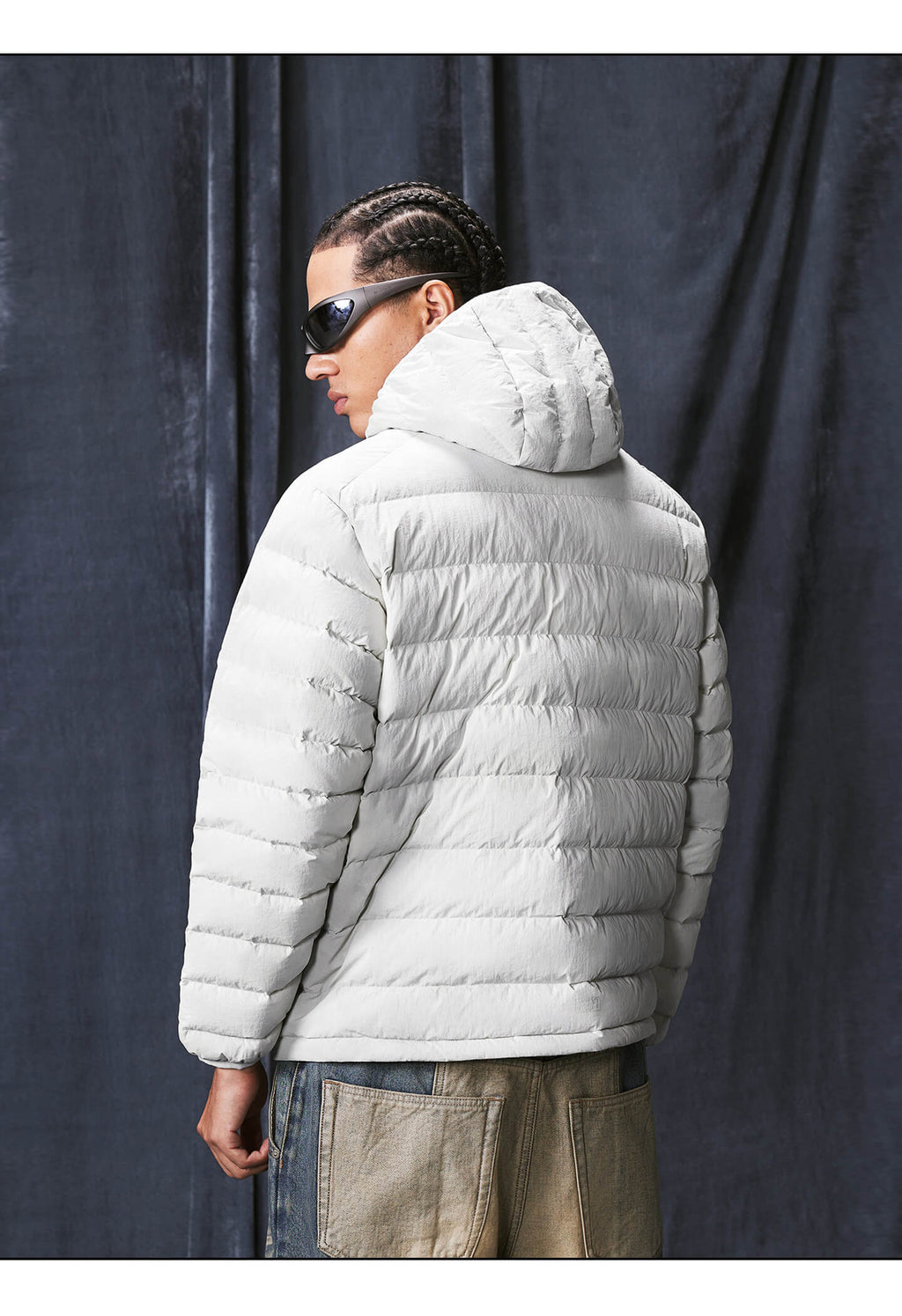 1807 Washed Fade Nylon Lightweight Down Jacket