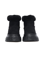 1807 INF-010 Gothic Black Chunky Platform Shearling Boots