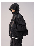 Remedy Backpack Design Hooded Windbreaker Jacket
