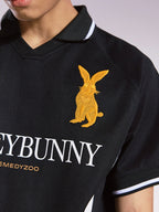 Remedy HONEYBUNNY Rabbit Embroidered Soccer Jersey Polo Shirt