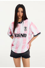 Small Town Kid Water Ripple Striped Polo Jersey