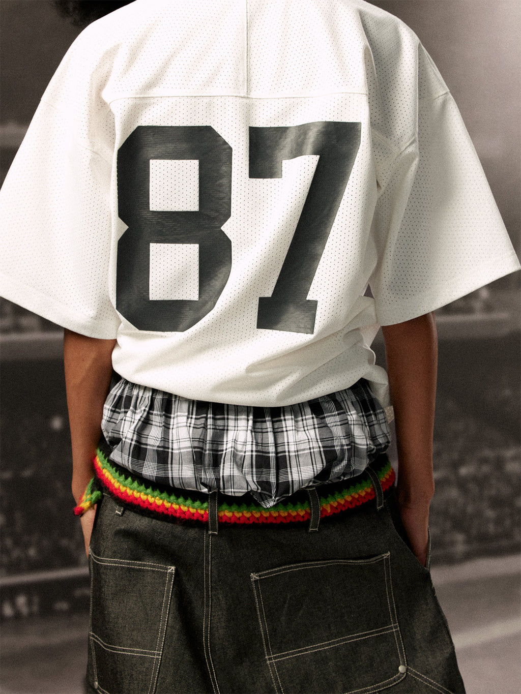 MHARF 87 Logo Vintage Mesh Sports Hockey Jersey