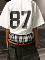 MHARF 87 Logo Vintage Mesh Sports Hockey Jersey