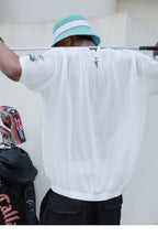 STEEPC Faded Print Mesh Knit Tee
