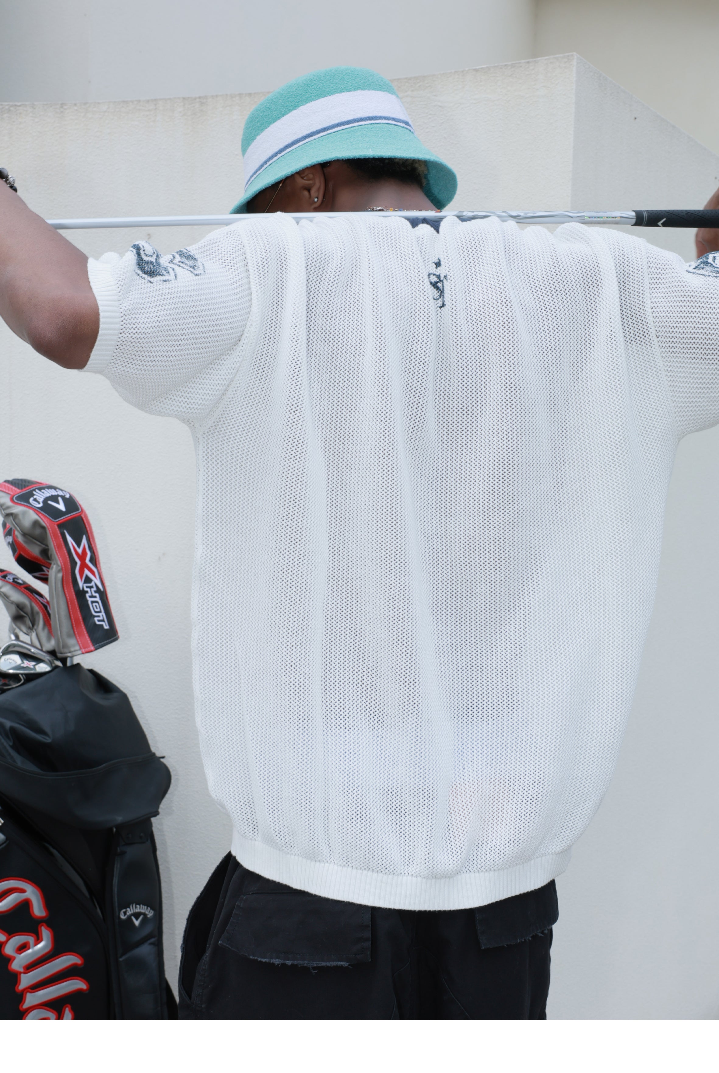 STEEPC Faded Print Mesh Knit Tee