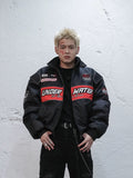 UNDERWATER Hell Badge Embroidered Racing Bomber Jacket