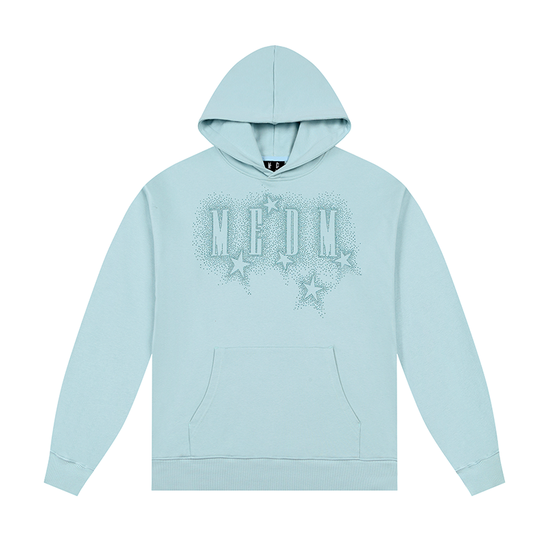 MEDM Rhinestone Star & Logo Hoodie