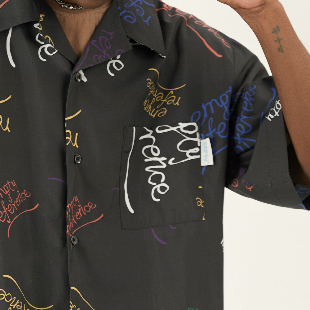 EMPTY REFERENCE Colorful Logo  Short Sleeve Shirt