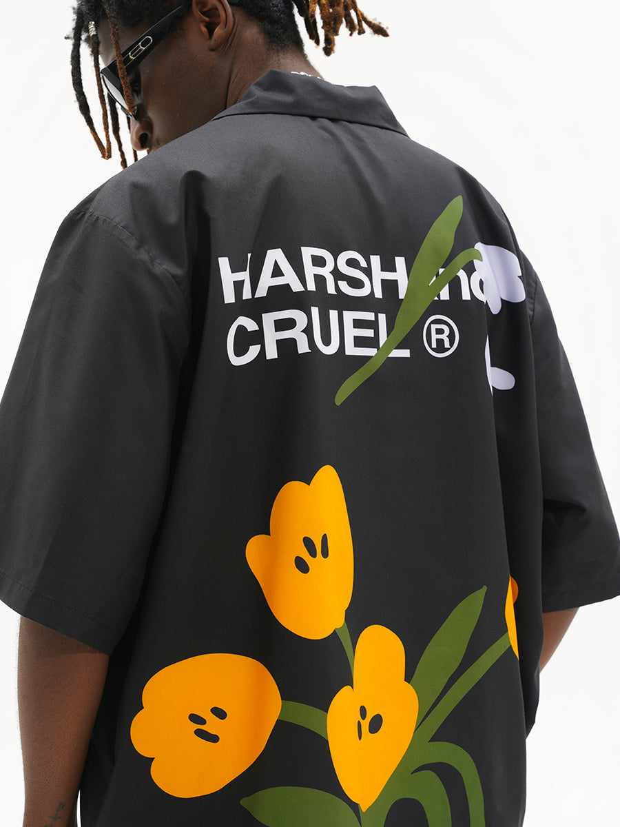 Harsh and Cruel Flower Pot Printed Shirt