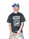 LIBERAFIT Vintage Washed Surfing Print Short Sleeve Tee