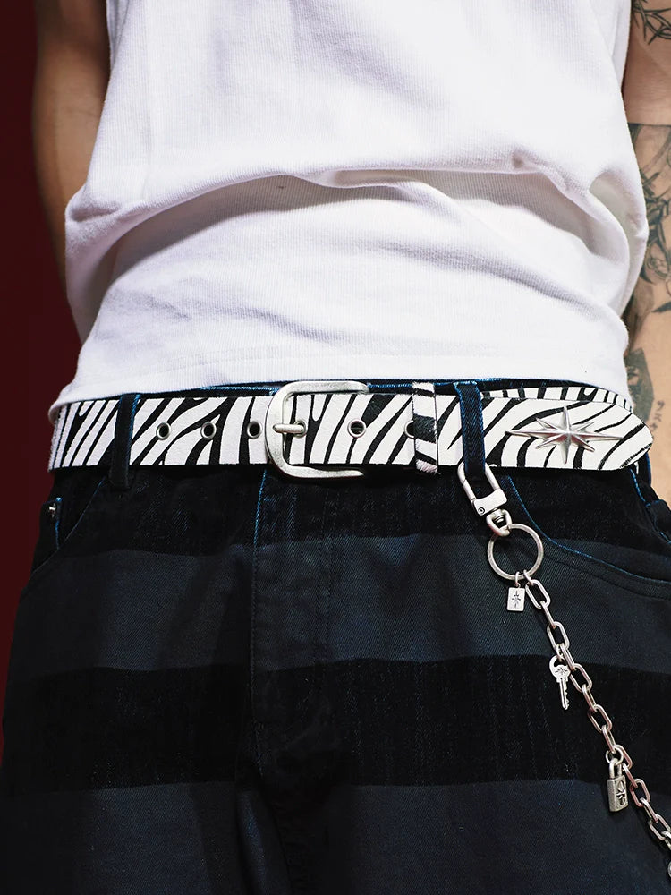 Remedy Star Studded Cowhide Leather Belt