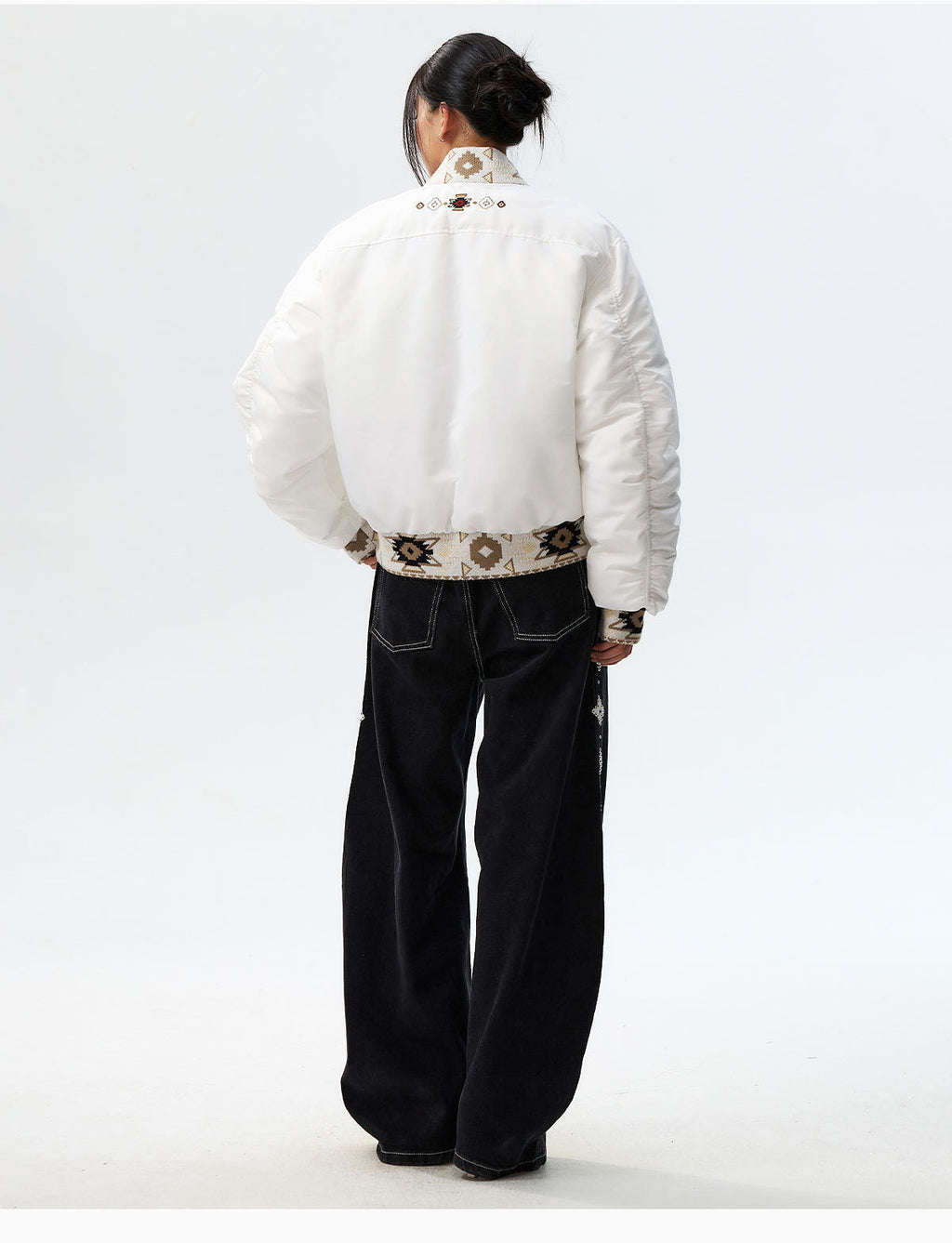 MEDM Ethnic Trim MA-1 Bomber Jacket