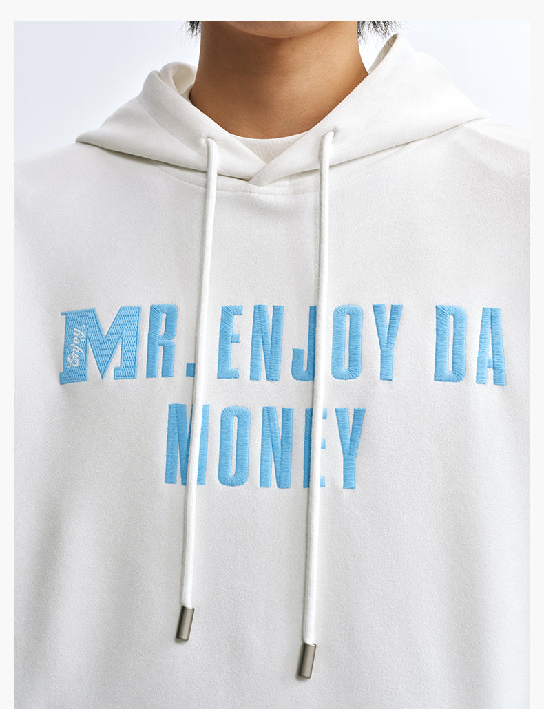 MEDM Basic Letter Logo Suede Hoodie