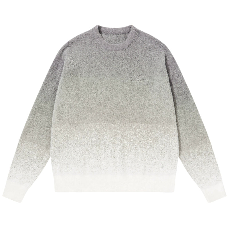 Harsh and Cruel Embroidered Logo Gradient Knit Sweater