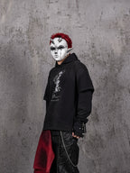 UNDERWATER Destruction Fake Layered Prisoner Print Hoodie