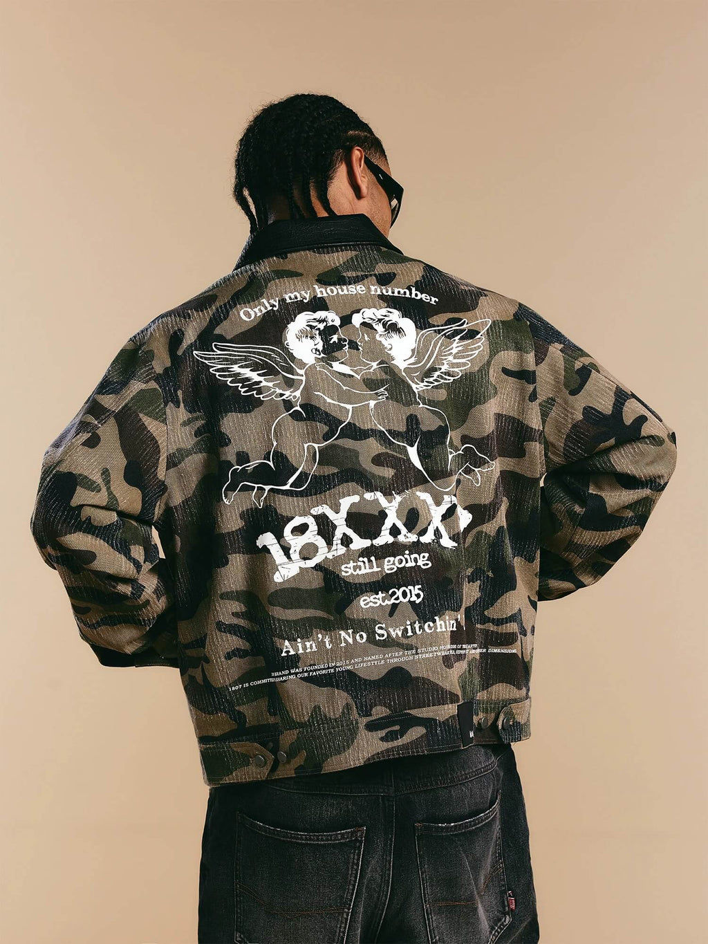 1807 18X7 Camouflage Print Detroit Jacket