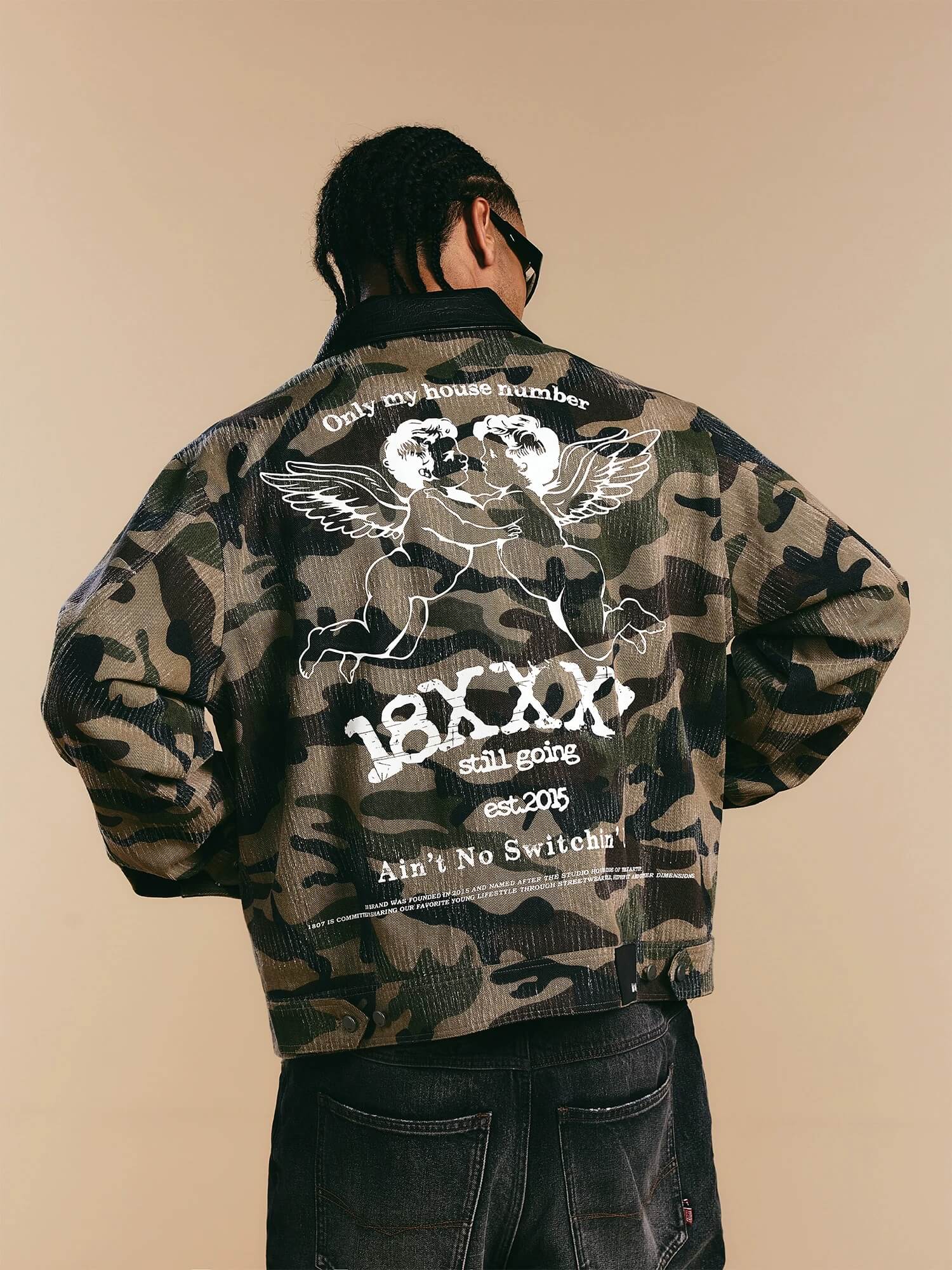 1807 18X7 Camouflage Print Detroit Jacket