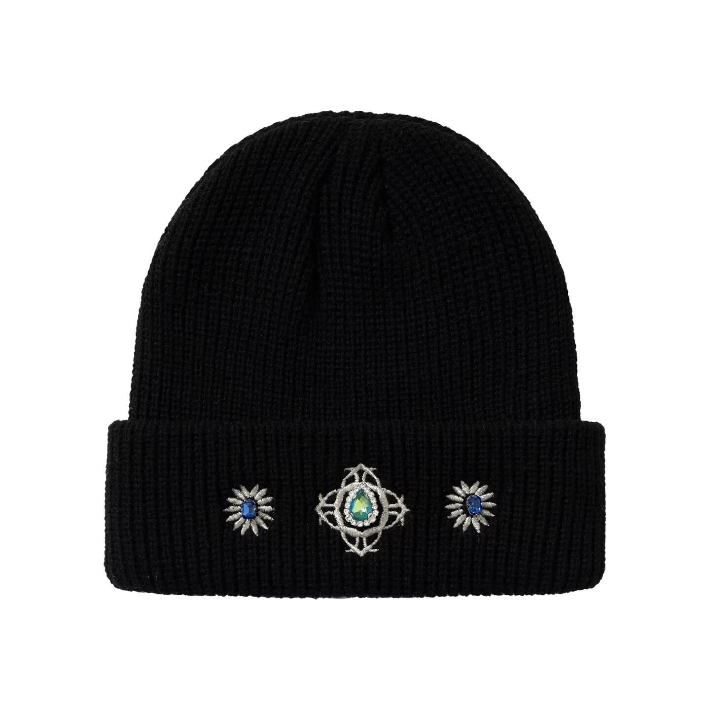 YADcrew Gemstone Embellished Knit Beanie