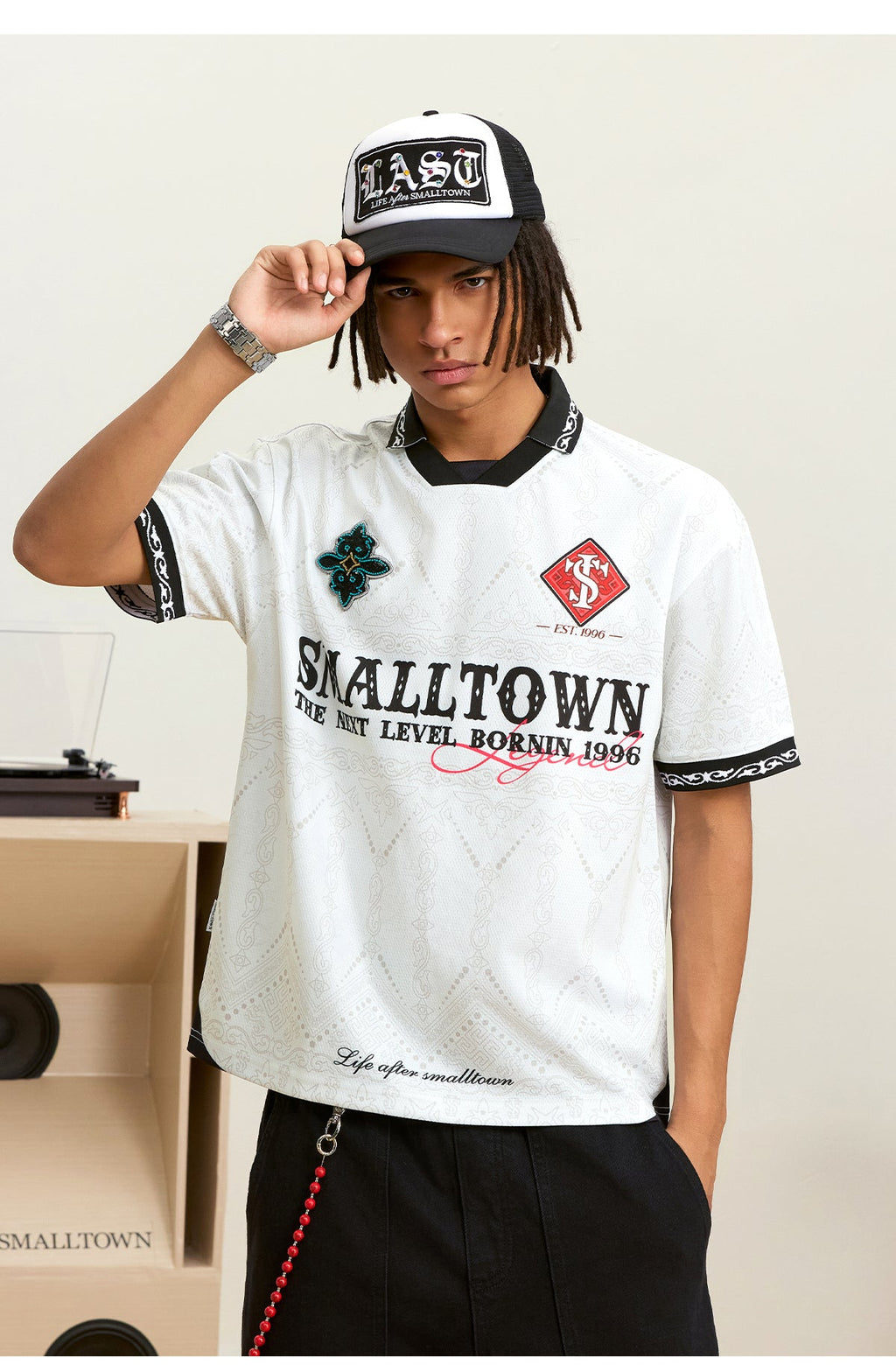 Small Town Kid Ethnic Full Print Soccer Polo Jersey