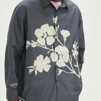EMPTY REFERENCE Flower Shadow Print Long Sleeve Shirt