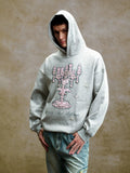 YADcrew Pearl Embellished Candlestick Hoodie