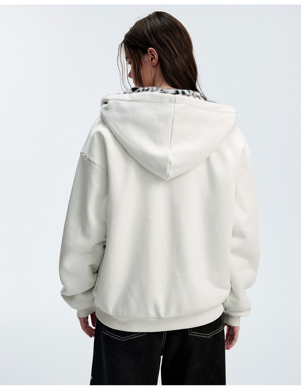 MEDM Reversible Leopard Fur Hooded Jacket
