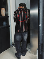 S45 Knitted War Horse Striped Polo