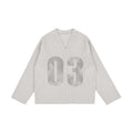 LIBERAFIT V Neck Ribbed Knit Long Sleeve Sweater