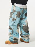 EMPTY REFERENCE Blue Camouflage Work Cargo Pants