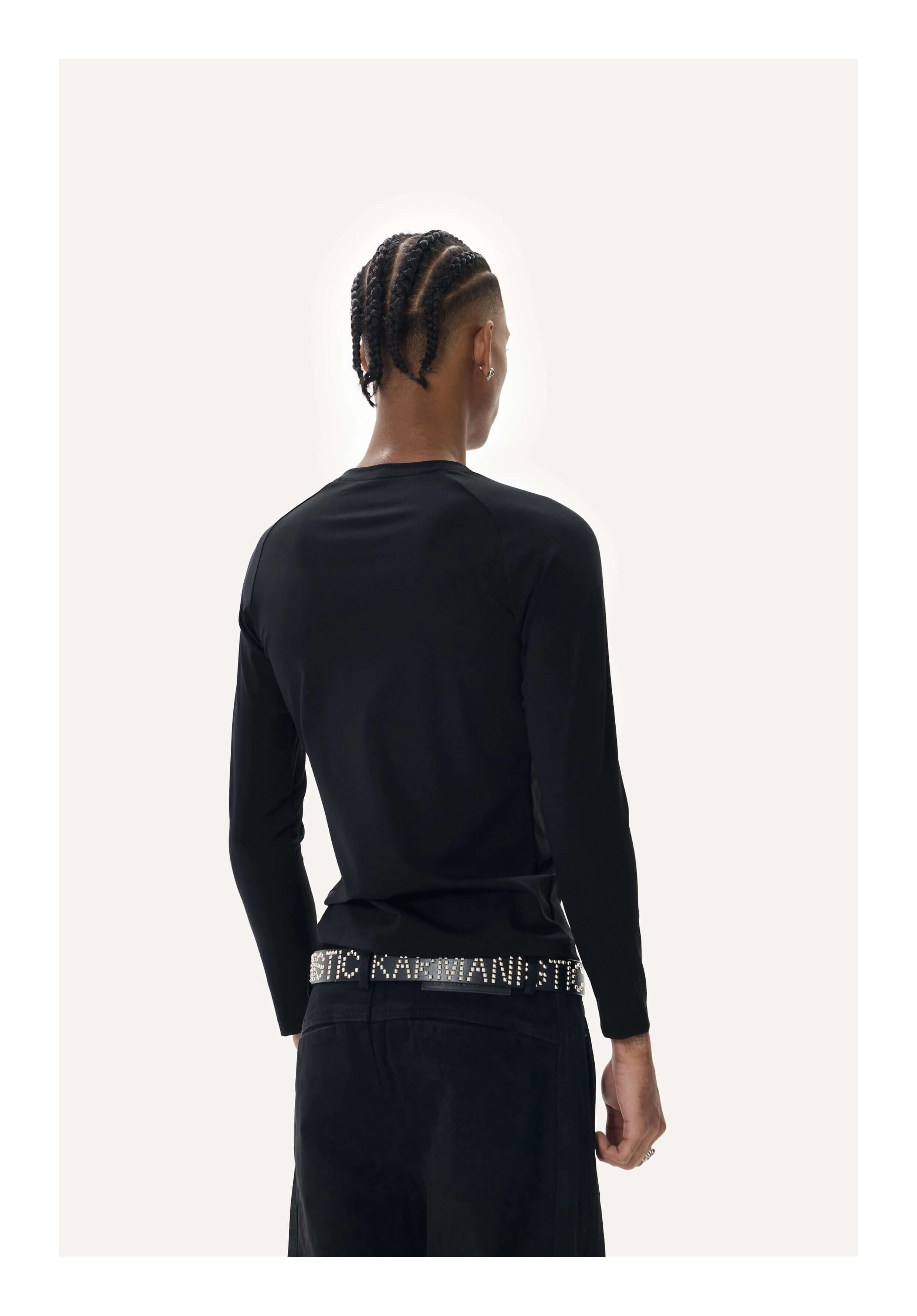KARMANISTIC Quick Dry Stretch Fit Logo Embroidered Workout Long Sleeve Tee
