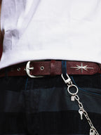 Remedy Star Studded Cowhide Leather Belt