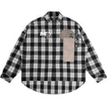 Harsh and Cruel Patchwork Plaid Long Sleeve Shirt
