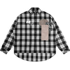 Harsh and Cruel Patchwork Plaid Long Sleeve Shirt