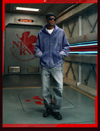 MEDM x EVA Evangelion Washed Zip-Up Hoodie