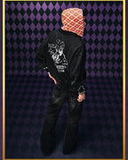 MEDM × JOJO Plaid Hooded Washed Zip Up Hoodie