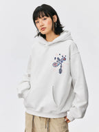 MEDM Ethnic Paisley Flower Embroidered Hoodie