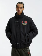MEDM Detachable Fur Metal Snaps Down Jacket