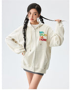 MEDM Rainbow Letter Zip Up Hoodie