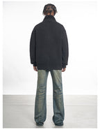 F3F Select High Neck Collar Button Knit Cardigan