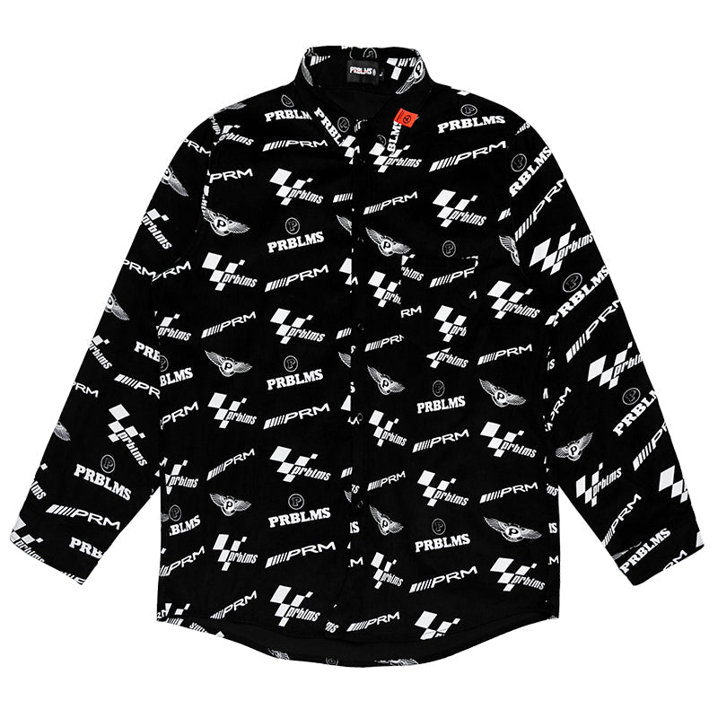 PRBLMS Car Logo Full Printed Long Sleeved Shirt