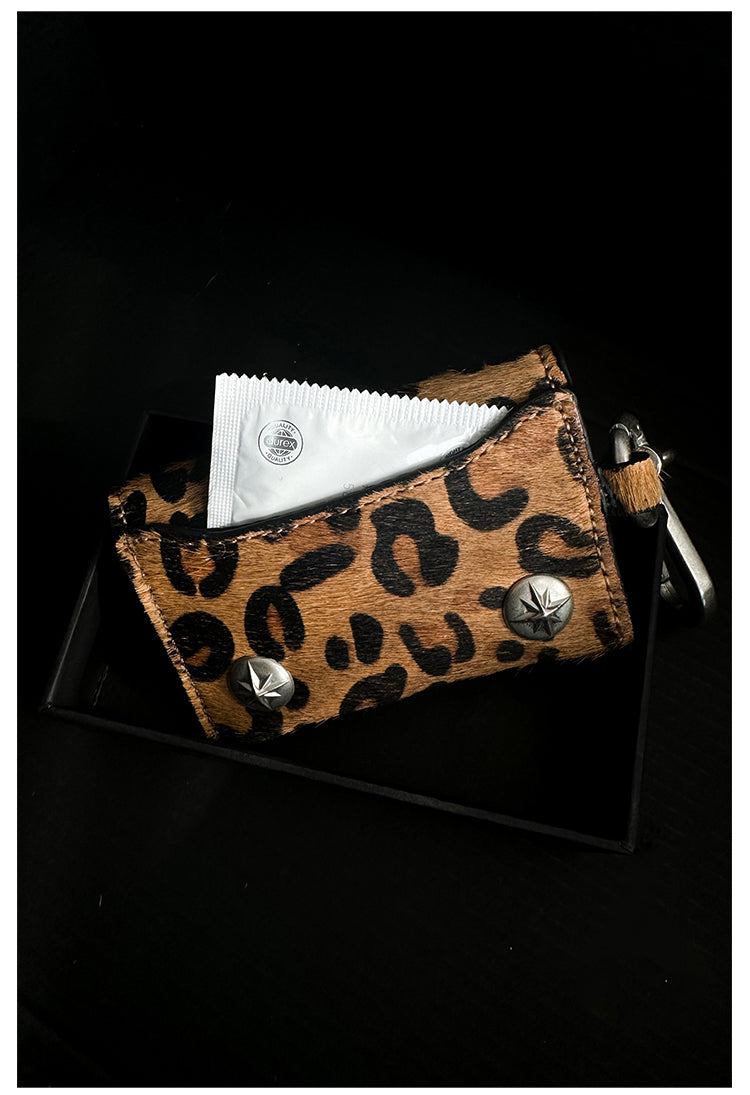 Remedy Metal Studded Keychain Coin Card Leather Wallet