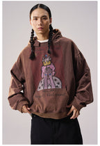 Remedy Washed Distressed Print Hoodie