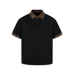 ANTIDOTE Leopard Patchwork Polo