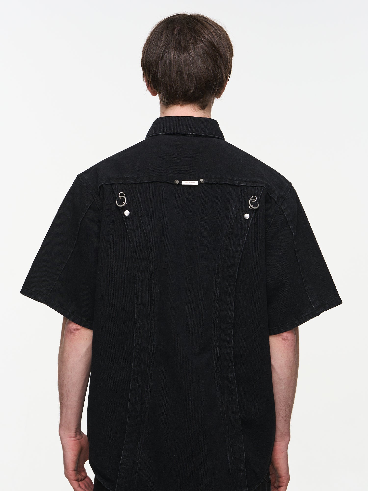 BLIND NO PLAN Metal Surround Fly Sleeve Short Sleeve Pocket Shirt