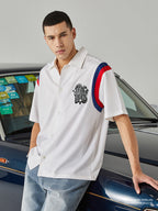 PRBLMS LOGO Striped Short Sleeved Shirt
