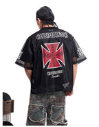 F3F Select 99 Cross Print Mesh Short Sleeve Jersey